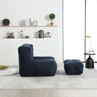 Fauteuil paresseux ultra doux avec mousse à mémoire de forme et ottoman