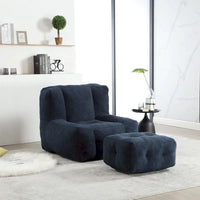 Fauteuil paresseux ultra doux avec mousse à mémoire de forme et ottoman