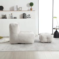 Fauteuil paresseux ultra doux avec mousse à mémoire de forme et ottoman
