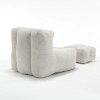 Fauteuil paresseux ultra doux avec mousse à mémoire de forme et ottoman