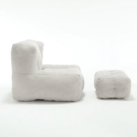 Fauteuil paresseux ultra doux avec mousse à mémoire de forme et ottoman