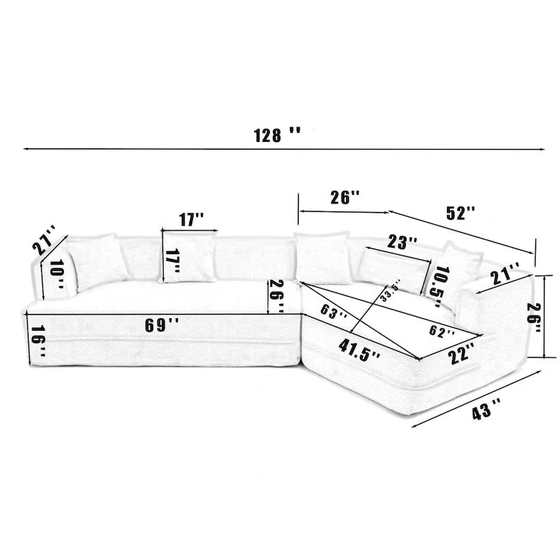 Canapé modulable Boucle avec combinaisons libres