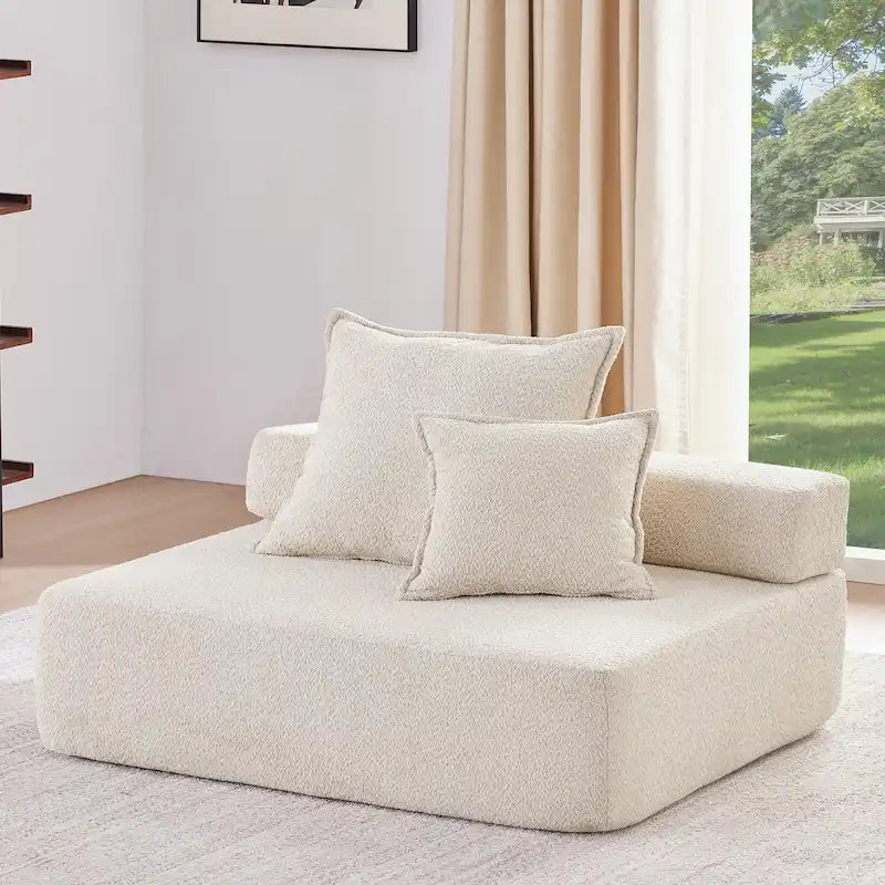 Canapé Sectionnel Modulable Personnalisable DIY Rembourré en Bouclette