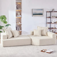 Canapé Sectionnel Modulable Personnalisable DIY Rembourré en Bouclette