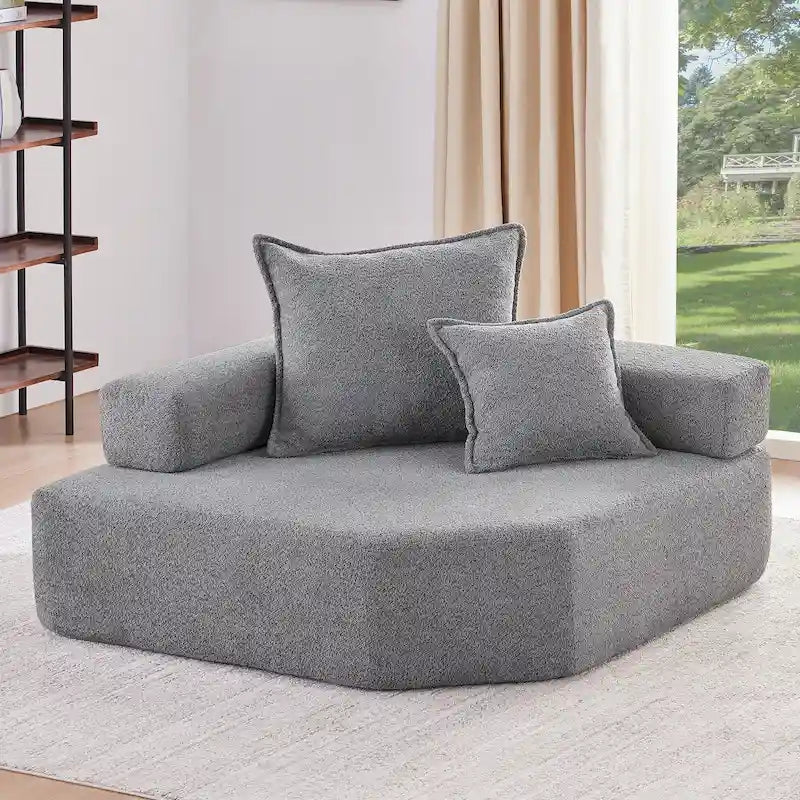 Canapé Sectionnel Modulable Personnalisable DIY Rembourré en Bouclette