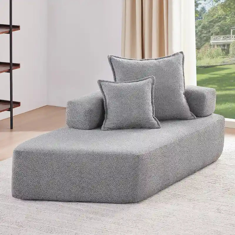 Canapé Sectionnel Modulable Personnalisable DIY Rembourré en Bouclette