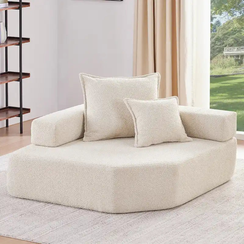 Canapé Sectionnel Modulable Personnalisable DIY Rembourré en Bouclette