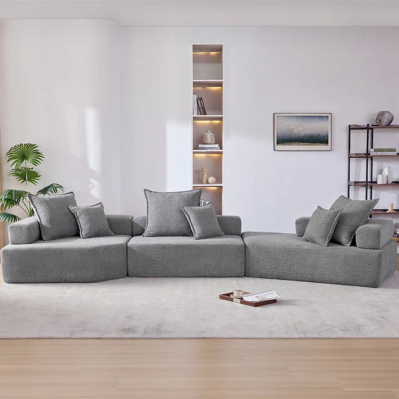 Canapé Sectionnel Modulable Personnalisable DIY Rembourré en Bouclette