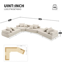 Canapé Sectionnel Modulable Personnalisable DIY Rembourré en Bouclette