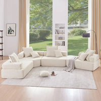 Canapé Sectionnel Modulable Personnalisable DIY Rembourré en Bouclette