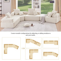 Canapé Sectionnel Modulable Personnalisable DIY Rembourré en Bouclette