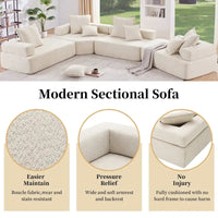 Canapé Sectionnel Modulable Personnalisable DIY Rembourré en Bouclette