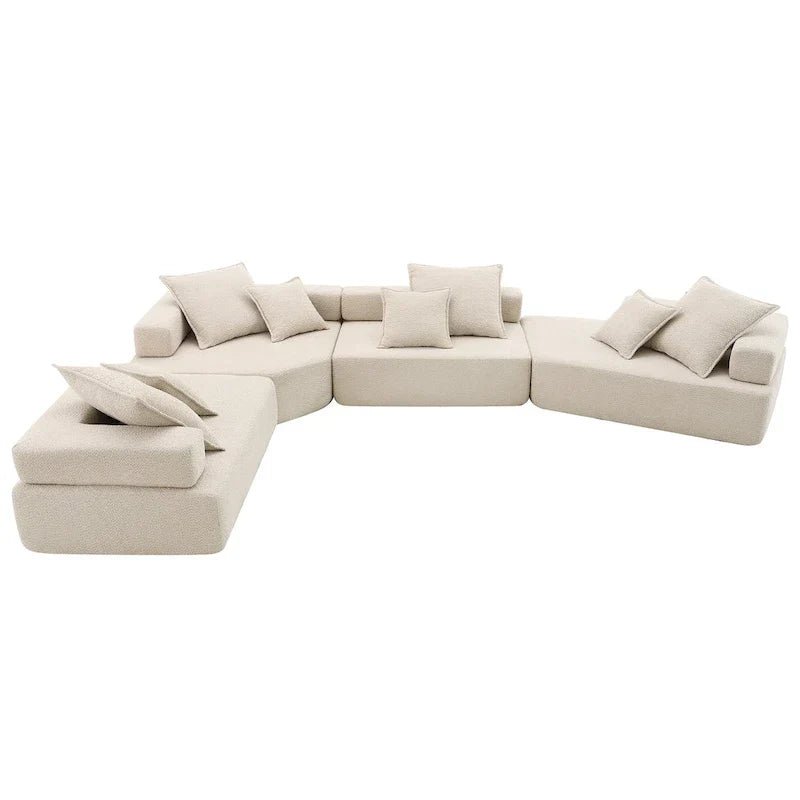 Canapé Sectionnel Modulable Personnalisable DIY Rembourré en Bouclette