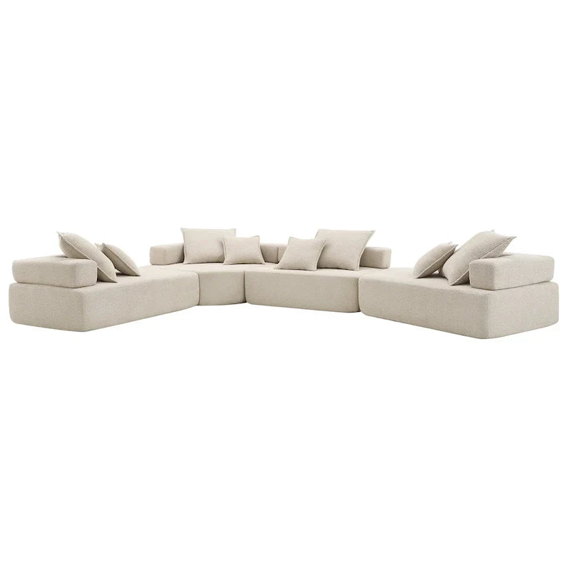 Canapé Sectionnel Modulable Personnalisable DIY Rembourré en Bouclette