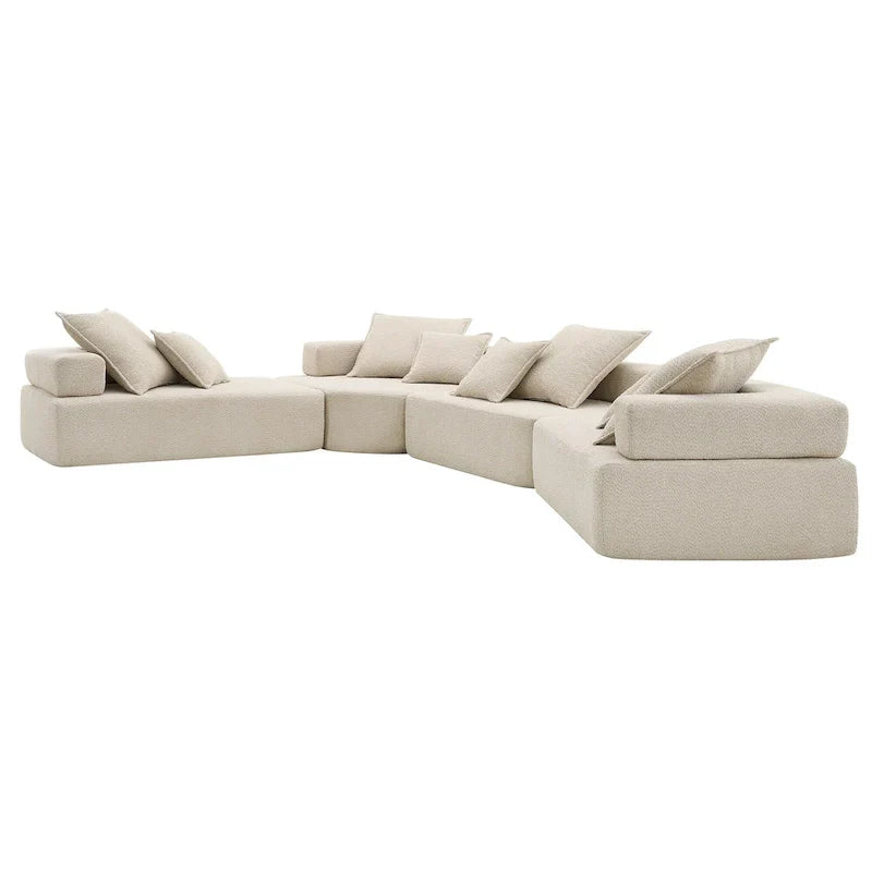 Canapé Sectionnel Modulable Personnalisable DIY Rembourré en Bouclette
