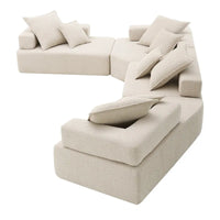 Canapé Sectionnel Modulable Personnalisable DIY Rembourré en Bouclette