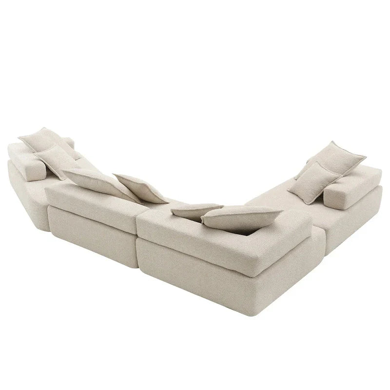 Canapé Sectionnel Modulable Personnalisable DIY Rembourré en Bouclette