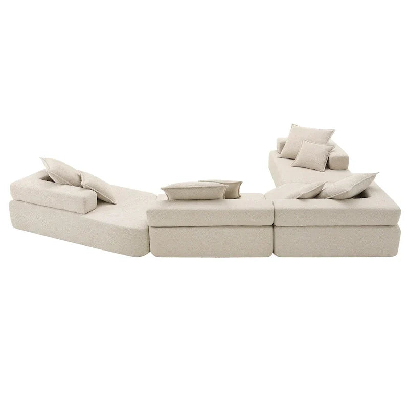 Canapé Sectionnel Modulable Personnalisable DIY Rembourré en Bouclette