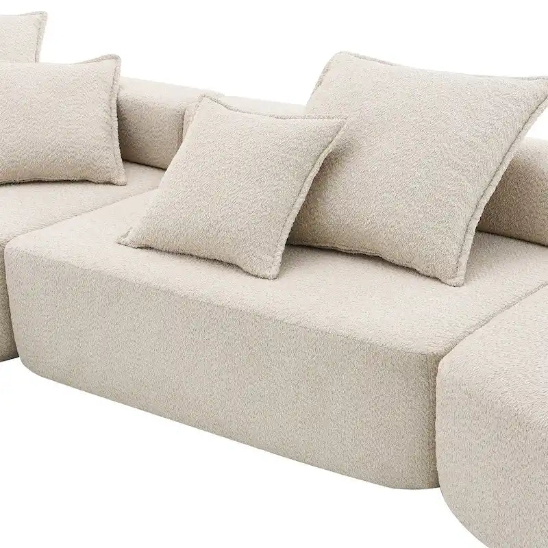 Canapé Sectionnel Modulable Personnalisable DIY Rembourré en Bouclette