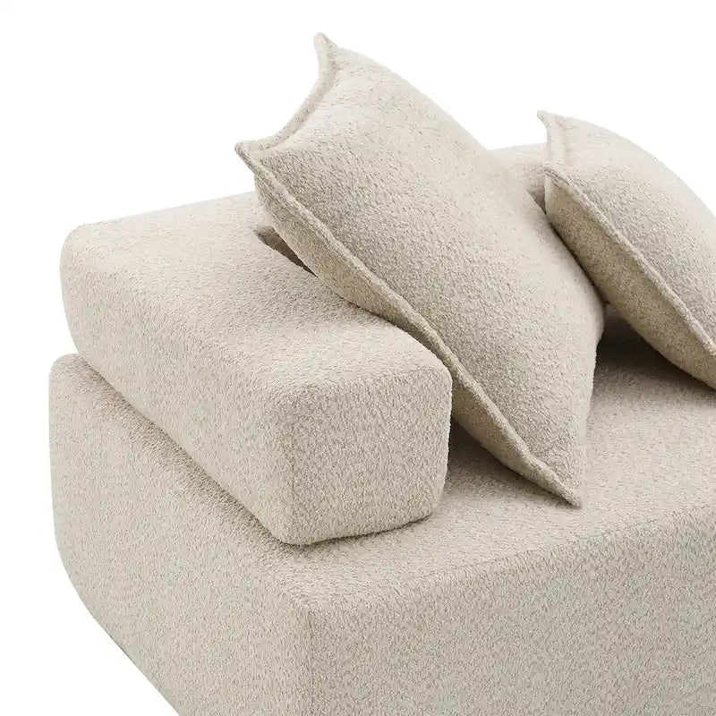 Canapé Sectionnel Modulable Personnalisable DIY Rembourré en Bouclette