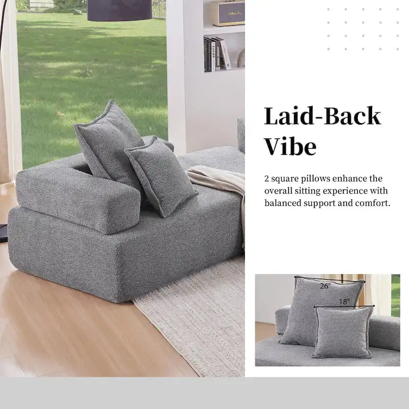 Canapé Sectionnel Modulable Personnalisable DIY Rembourré en Bouclette