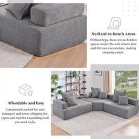 Canapé Sectionnel Modulable Personnalisable DIY Rembourré en Bouclette