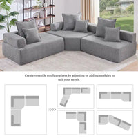 Canapé Sectionnel Modulable Personnalisable DIY Rembourré en Bouclette
