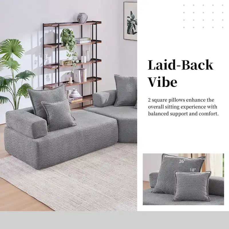 Canapé Sectionnel Modulable Personnalisable DIY Rembourré en Bouclette