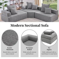 Canapé Sectionnel Modulable Personnalisable DIY Rembourré en Bouclette