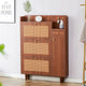 Meuble de rangement minimaliste moderne, meuble à chaussures en rotin japonais, meuble de chevet, petit meuble de maison