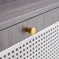 Meuble de rangement minimaliste moderne, meuble à chaussures en rotin japonais, meuble de chevet, petit meuble de maison