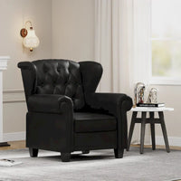 Fauteuil à accoudoirs capitonné réglable noir 35.04 avec pieds robustes