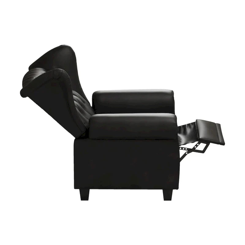 Fauteuil à accoudoirs capitonné réglable noir 35.04 avec pieds robustes