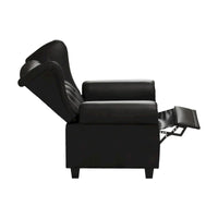 Fauteuil à accoudoirs capitonné réglable noir 35.04 avec pieds robustes
