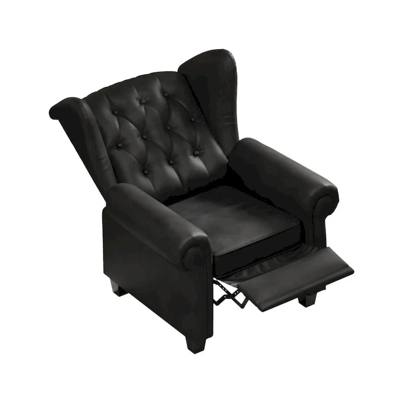 Fauteuil à accoudoirs capitonné réglable noir 35.04 avec pieds robustes