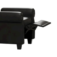 Fauteuil à accoudoirs capitonné réglable noir 35.04 avec pieds robustes