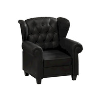 Fauteuil à accoudoirs capitonné réglable noir 35.04 avec pieds robustes