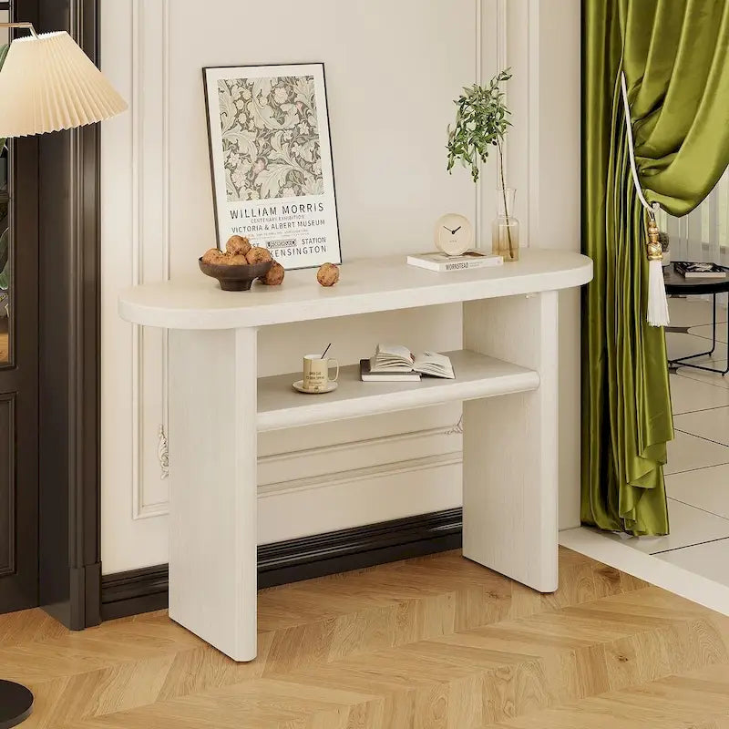 Table console moderne en bois 47,80 po avec étagère