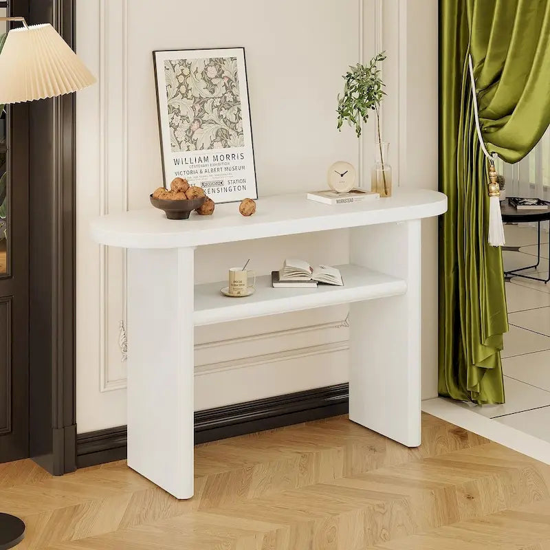 Table console moderne en bois 47,80 po avec étagère