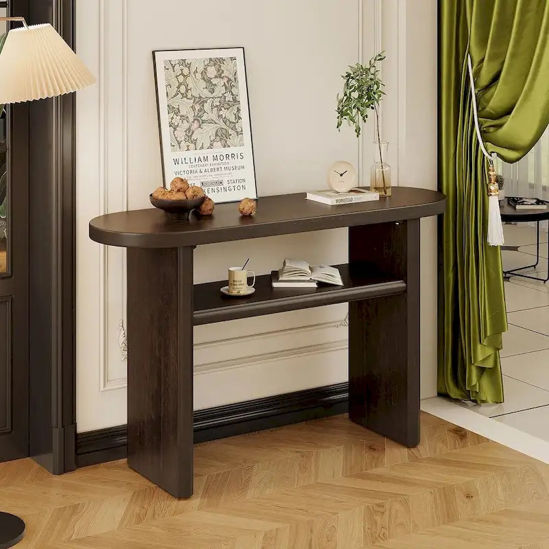 Table console moderne en bois 47,80 po avec étagère