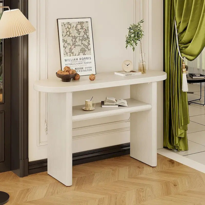 Table console moderne en bois 47,80 po avec étagère