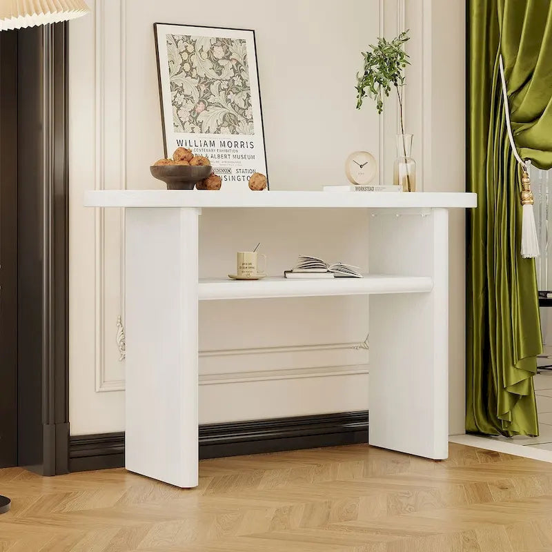 Table console moderne en bois 47,80 po avec étagère