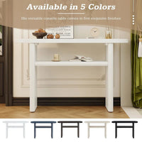 Table console moderne en bois 47,80 po avec étagère