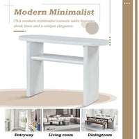 Table console moderne en bois 47,80 po avec étagère