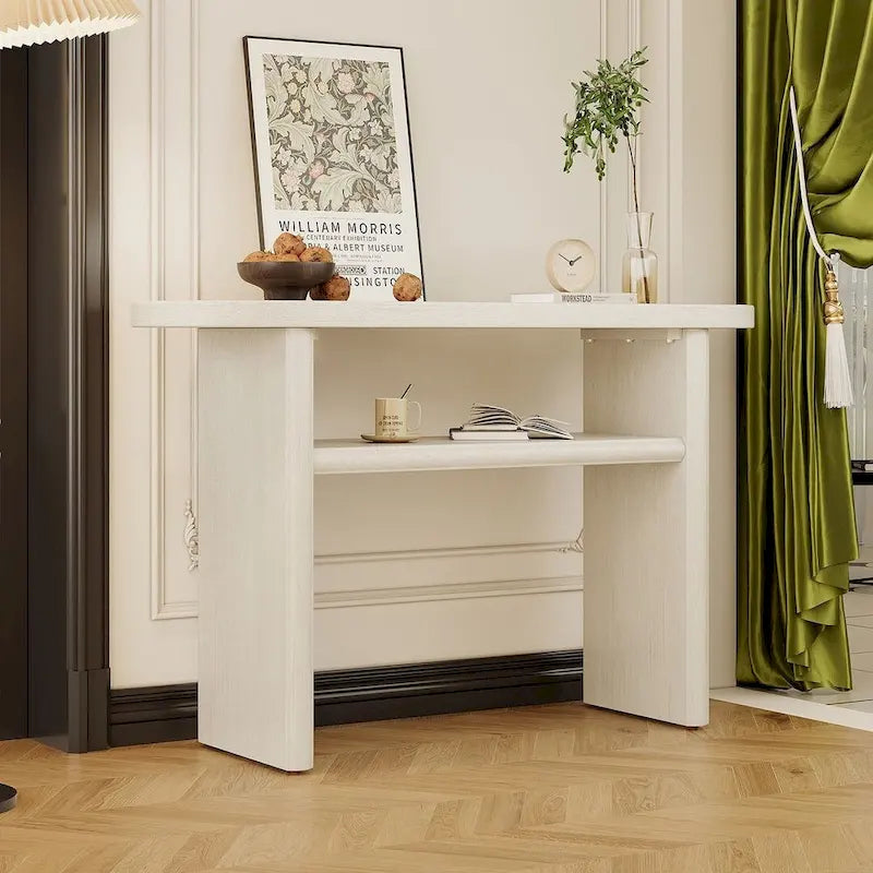 Table console moderne en bois 47,80 po avec étagère