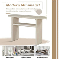 Table console moderne en bois 47,80 po avec étagère