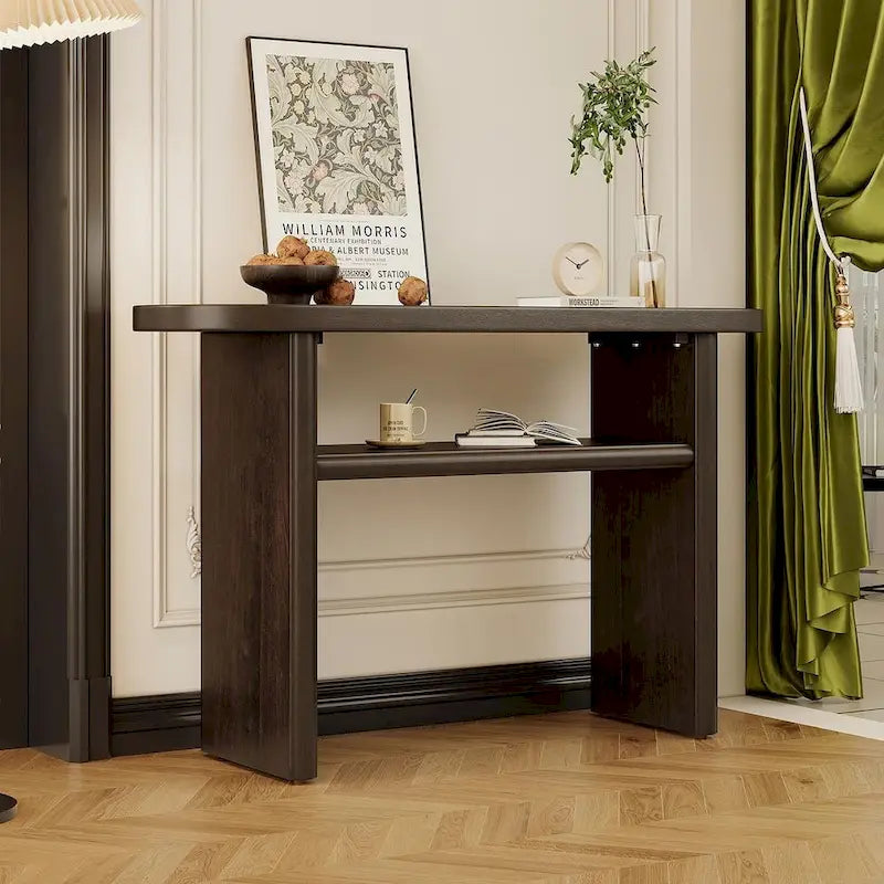 Table console moderne en bois 47,80 po avec étagère