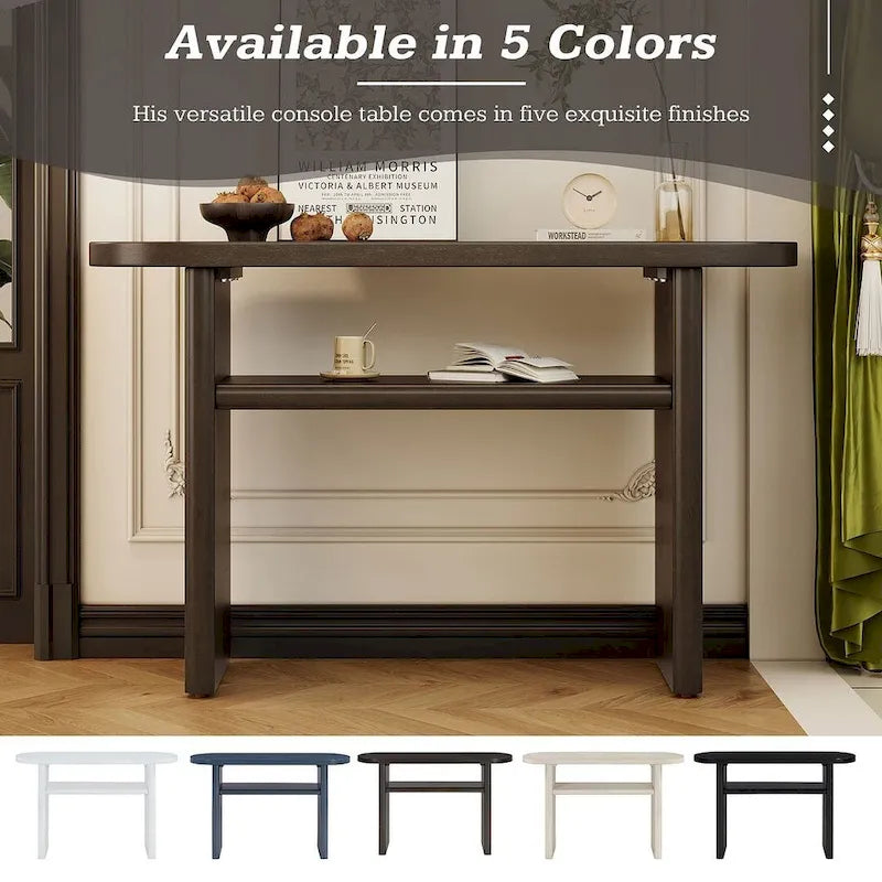 Table console moderne en bois 47,80 po avec étagère