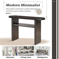 Table console moderne en bois 47,80 po avec étagère
