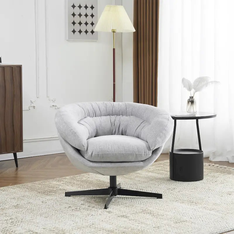 Fauteuil pivotant de club en chenille